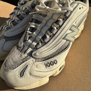 New Balance White and Gray Athletic Shoes